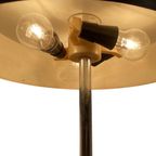 Midcentury Modern - Table Lamp - Black Base That Support A Gray Shade On A Chrome Upright thumbnail 8