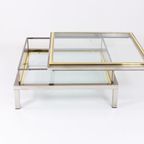 Brass And Chrome Sliding Top Table thumbnail 12