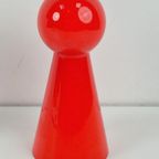 Set Vintage Wit & Rood Kegel Tafellamp Glass Pin Table Light thumbnail 2