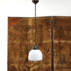 Grote Art Deco Opaline Hanglamp thumbnail 2