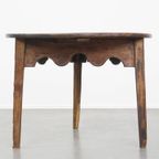 Prachtige Grote Antieke Engelse Pinewood Cricket/ Center Table, Bijzettafel Uit De 19e Eeuw thumbnail 3