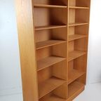 Vintage Grote Eiken Boekenkast Deens | Fineer Oak Danish thumbnail 13