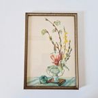 Jaren 40 Vintage Drukprent Achter Glas In Lijst Vintage thumbnail 3