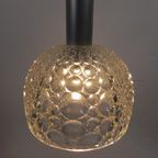 Vintage Hanglamp Met Glazen Kap Met Bubbelpatroon, Jaren 60 thumbnail 13