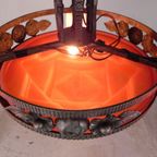 Art Deco Hanglamp Met Glazen Schaal En 3 Kelkjes, Jaren 30 thumbnail 4