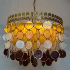 Vintage Schelpen Retro Kleuren Hanglamp Capiz Lamp Kroonluchter thumbnail 5