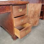 Compleet Wortelhouten Art Deco Bureau thumbnail 18