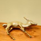 Groot Vintage Messing Bambi Hert Beeld thumbnail 10
