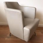 2x Italian Moroso Jules Leren Fauteuils By Enrico Franzolini thumbnail 7