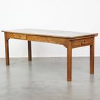 Antieke Franse Boeren Eettafel Uit De Vroege 19e Eeuw Met Twee Laden En Een Broodplank thumbnail 2