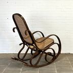 Vintage Thonet-Stijl Schommelstoel Bruin thumbnail 5