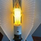 White Accrylic Wire Table Lamp Paul Secon Style 1970S thumbnail 5