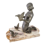 Art Deco Beeld Met Lady Diana thumbnail 5