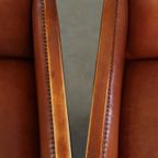 Luxe, Statige Set Van 2 Cognac Kleurige Rundleren Art Deco Design Fauteuils thumbnail 9