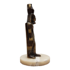 Vintage Bronzen Farao Beeld thumbnail 8