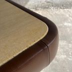 Vintage Leather And Travertine 2 Coffee Tables thumbnail 5