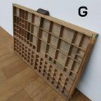 Brocante, Bruine Antieke Houten Letterbak, Wanddecoratie G thumbnail 7
