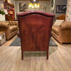 Engelse Bendic Chesterfield Oor Fauteuil Cognac Bruin thumbnail 5