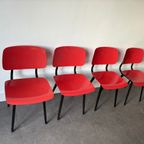 4 Rode Revolt Stoelen Friso Kramer Voor Ahrend De Cirkel Jaren'60 thumbnail 3