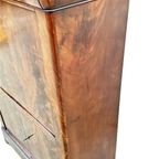 Zeldzame Mahonie Secretaire Met Marmeren Bovenblad 19e Eeuw thumbnail 2