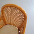 4 X Rattan /webbing Dining Chairs 80s In Beautiful Condition thumbnail 10