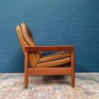 Vintage Fauteuil Met Voetenbank, Deens Design thumbnail 14