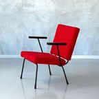 Gispen | Vintage 1401 Fauteuil Wim Rietveld Armstoel Rood thumbnail 2