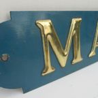 Marita, Vintage Metalen Naambord Van Schip, Boot thumbnail 13