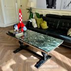 Prachtige Salontafel Met Groen Marmeren Blad. thumbnail 8