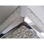 Vintage Plafondlamp, Plafonniere Met Kunststof Platen In Verchroomde Profielen, 71 X 71 Cm, Jaren thumbnail 22
