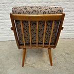Midcentury, Houten Fauteuil Met Armleuningen, Losse Kussens thumbnail 7