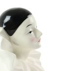 Vintage Pierrot Clown Beeldje Geglazuurd Keramiek Buste Jaren 70 thumbnail 7