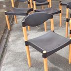 6 Vintage Strax Stoelen, Hartmut Lohmeyer Voor Casala thumbnail 4