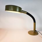 Hala Zeist - Model 708 - Bureaulamp - Olijfgroen - Flexibele Arm - 1970'S thumbnail 2