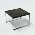 Vintage Salontafel Peter Draenert, Leisteen + Chrome, Grijs + Zilver- 2 Stuks thumbnail 10
