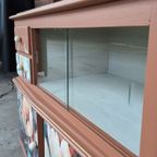 Kastje, Klein Dressoir, Vitrinekast, Commode, Gerestyled thumbnail 6