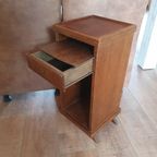 Vintage - Nachtkastje - Bijzetkastje - Telefoonkastje - Hout thumbnail 4