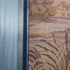 Antieke Italiaanse Gobelin In Metalen Lijst thumbnail 12