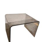 Vintage Gerookt Plexi Curved Bijzettafel / Sidetable thumbnail 4
