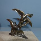 Art Deco Tafellamp, Bureaulamp, Siervogel, Vogels, Frankrijk, Periode 1920 - 1940, Sfeer Verlicht thumbnail 6