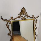 Vintage Barok Messing Spiegel Kuifspiegel Schouwspiegel thumbnail 4