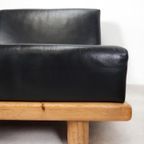 Brutalist Style Sofa Set In Black Leather thumbnail 11