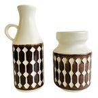 West-germany Jasba Vazen Set Reliëf Decoratie 1960’s thumbnail 2