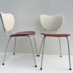 Vintage Stoelen Met Rode Skai Jaren 60, Set Van 2 thumbnail 3