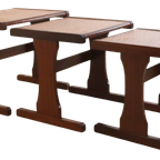 Vintage Set Nesting Tables Mimiset Tafeltjes 'birstall' thumbnail 7