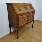 Brocante, Vintage Secretaire, Ladekast, Landelijk Bureau 808 thumbnail 19