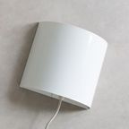 Vintage Halfronde Wandlamp - Wit Metaal thumbnail 3
