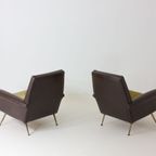 Two Modernist Italian Lounge Chairs thumbnail 7