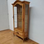 Antieke Vintage Houten Vitrinekast Wandkast Servieskast Kast thumbnail 10