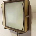 Vintage Italiaans Gerookt Glas Plafondlamp / Wandlamp thumbnail 12